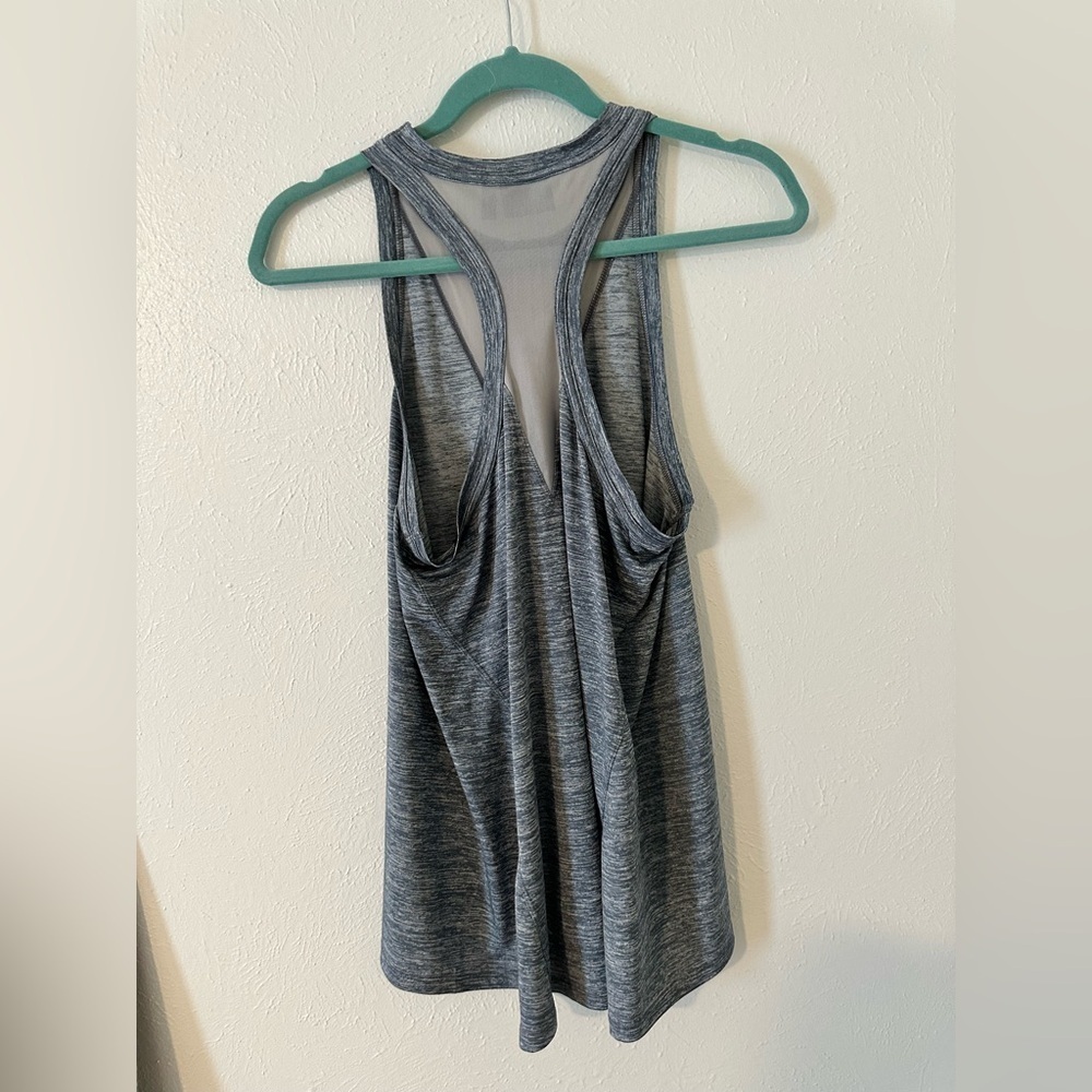 Athleta grey and mesh racerback tank top - Picture 5 of 8